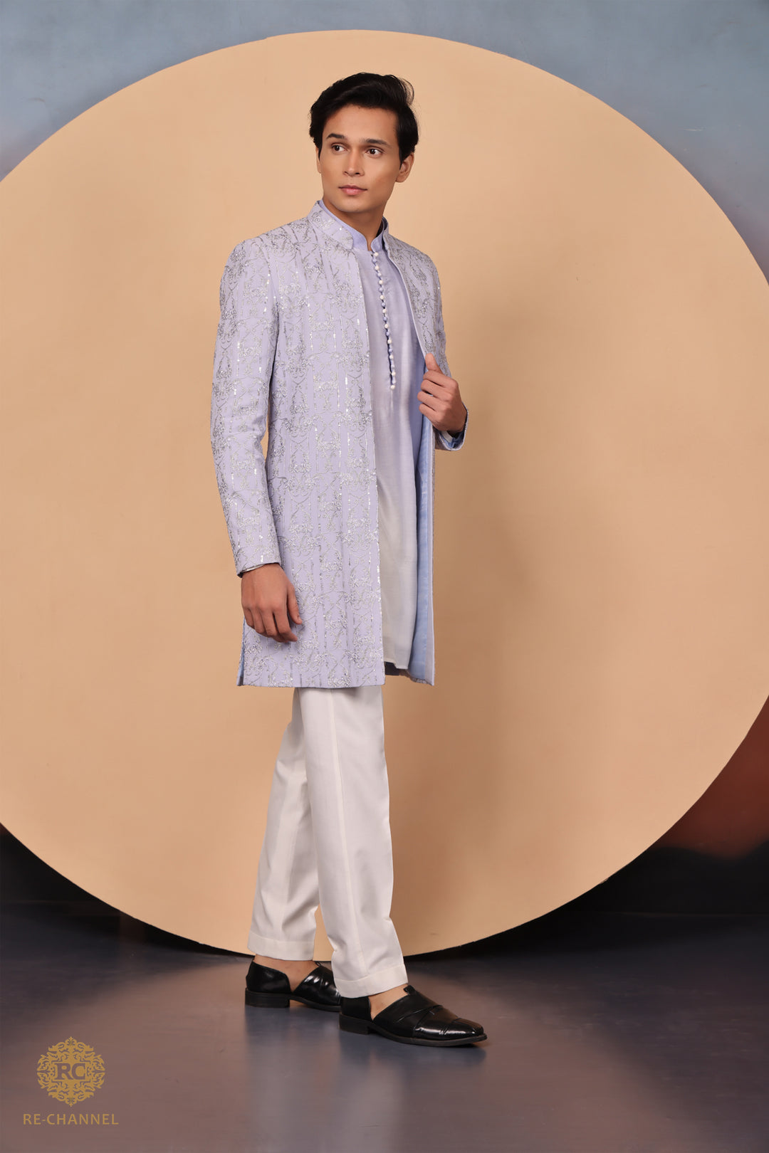 Lavender Indo Western Set