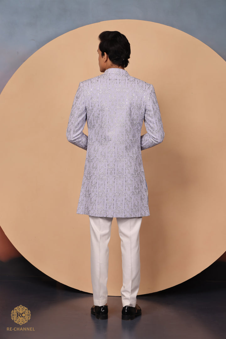 Lavender Indo Western Set