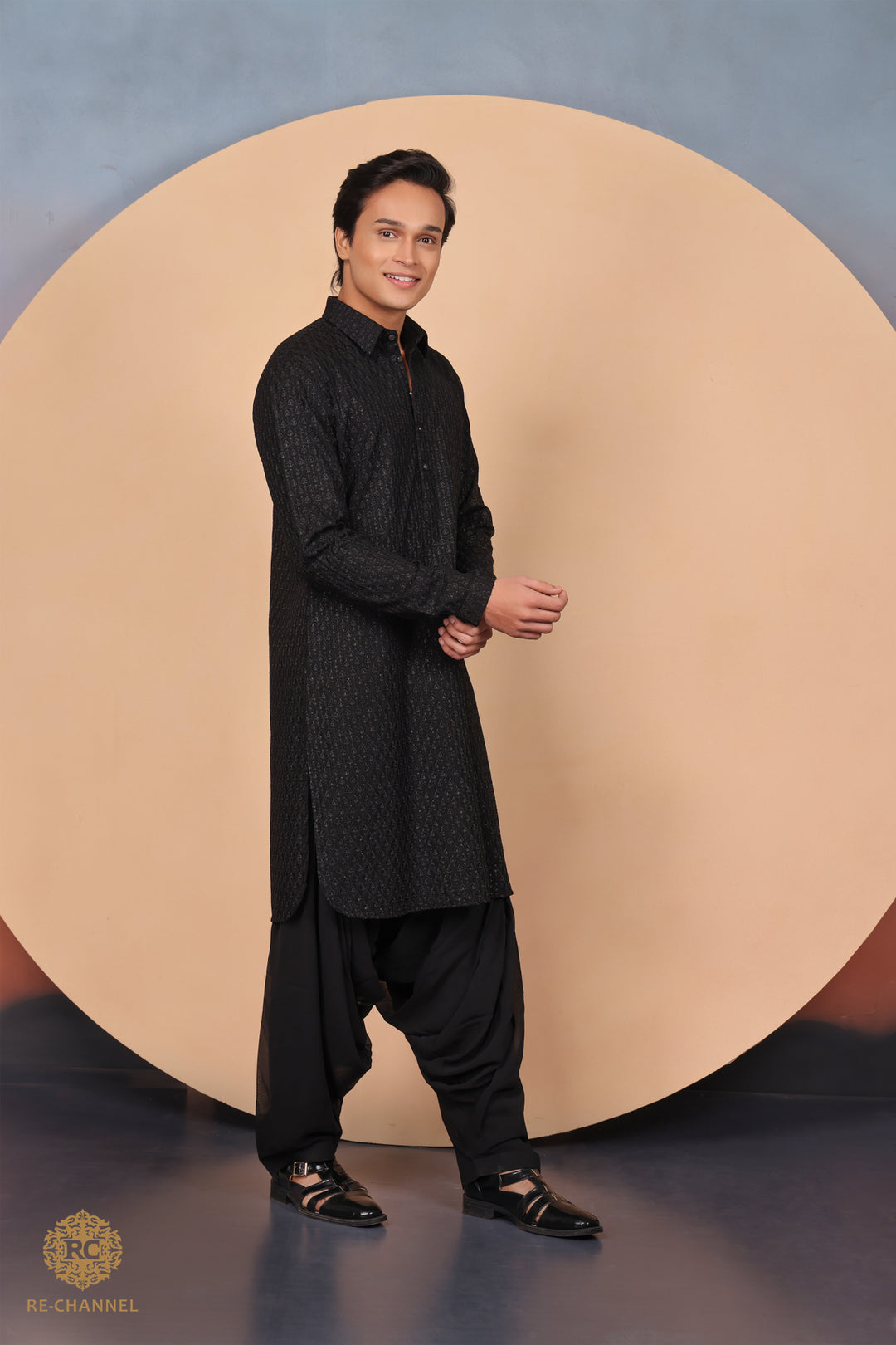 Black Pathani & Salwar Set
