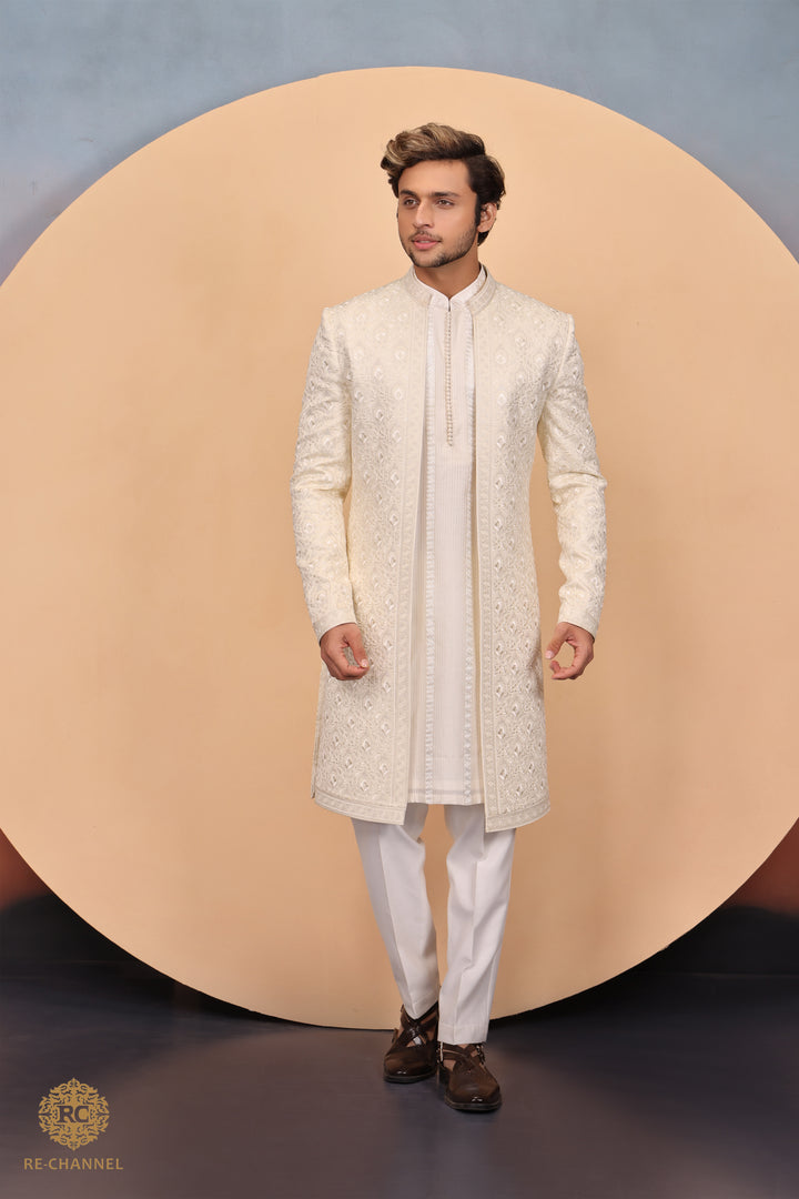 Off White Indo Western