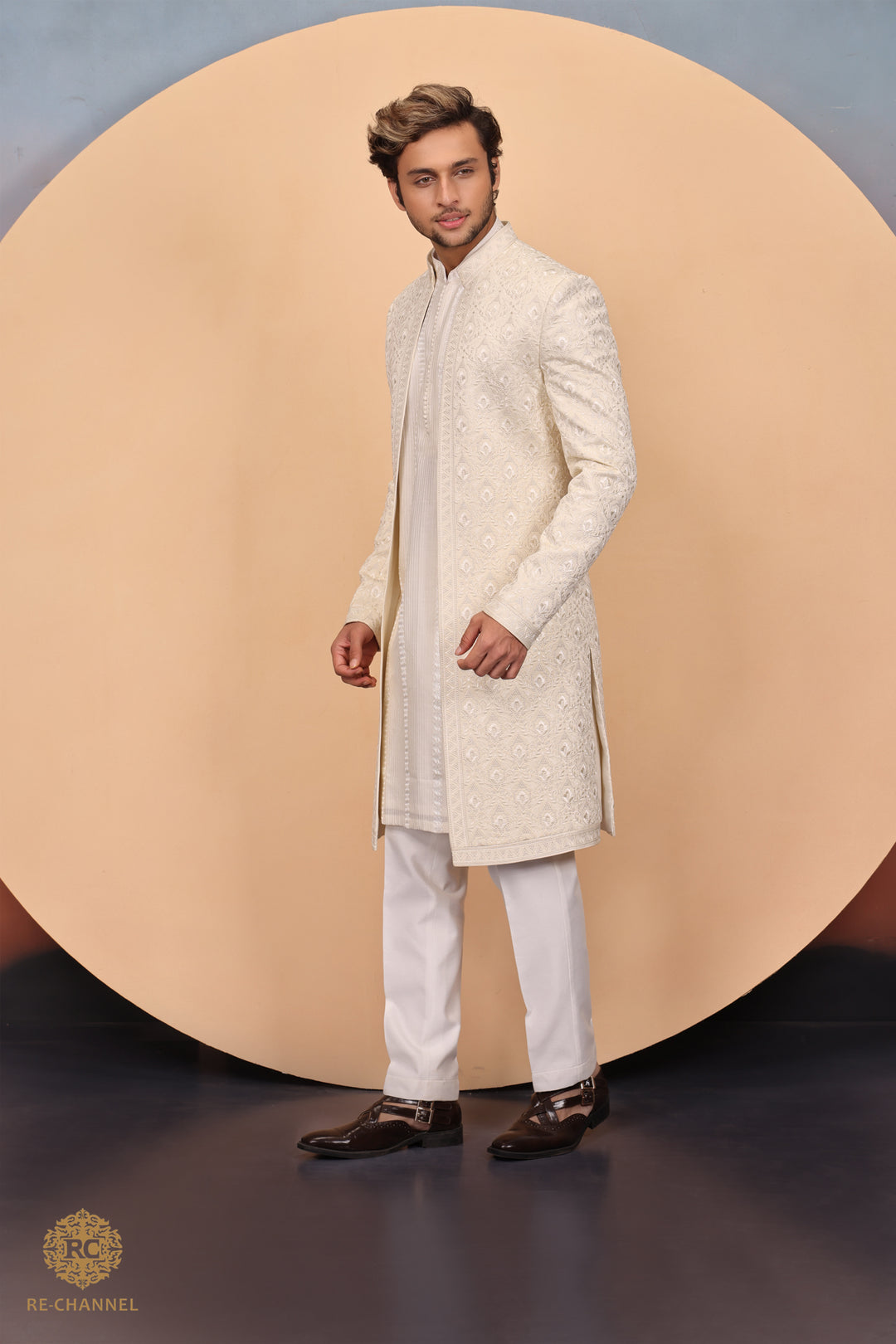 Off White Indo Western
