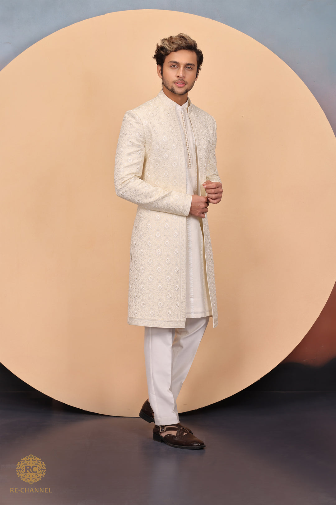Off White Indo Western