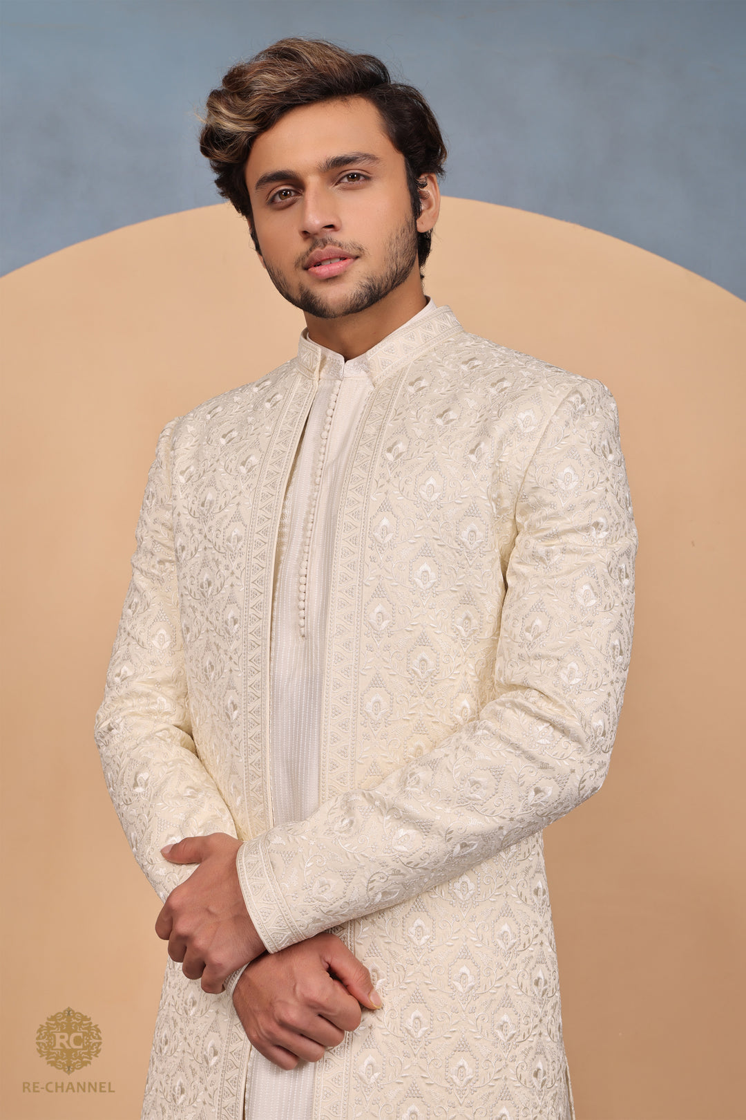 Off White Indo Western
