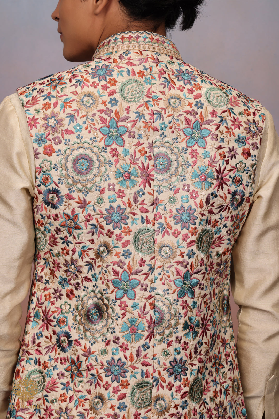 Silk Golden bandi kurta set
