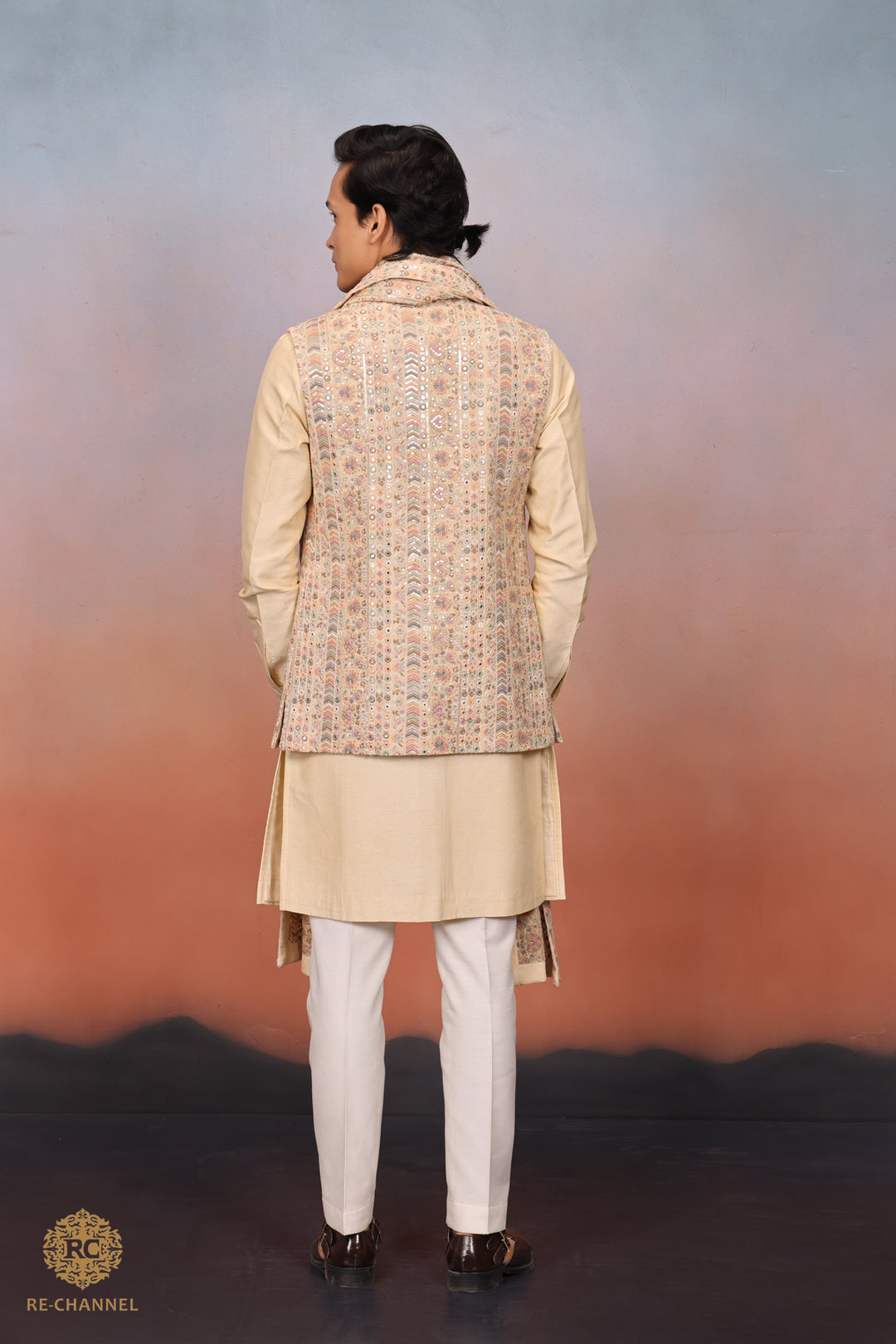 Silk bandi kurta & Dupatta set