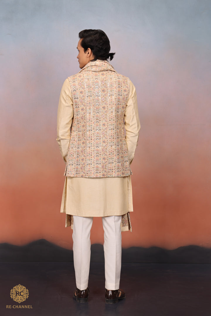 Silk bandi kurta & Dupatta set
