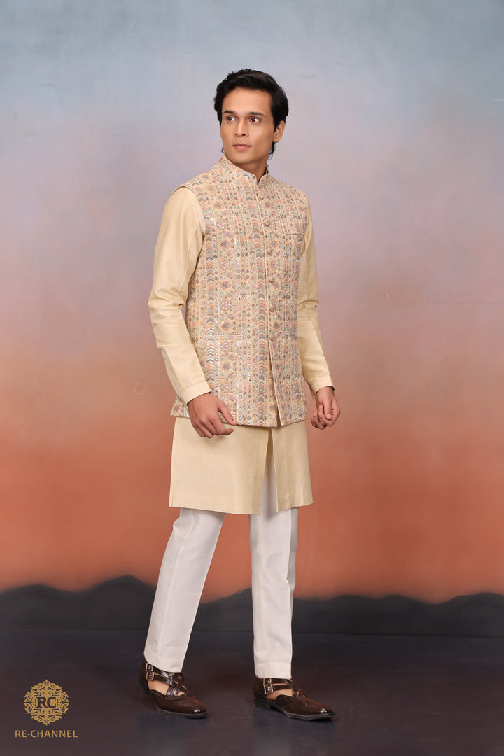 Silk bandi kurta set