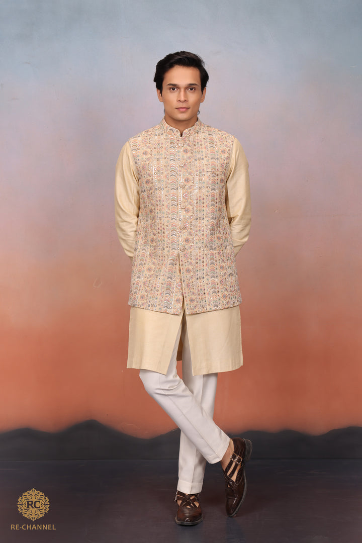 Silk bandi kurta set