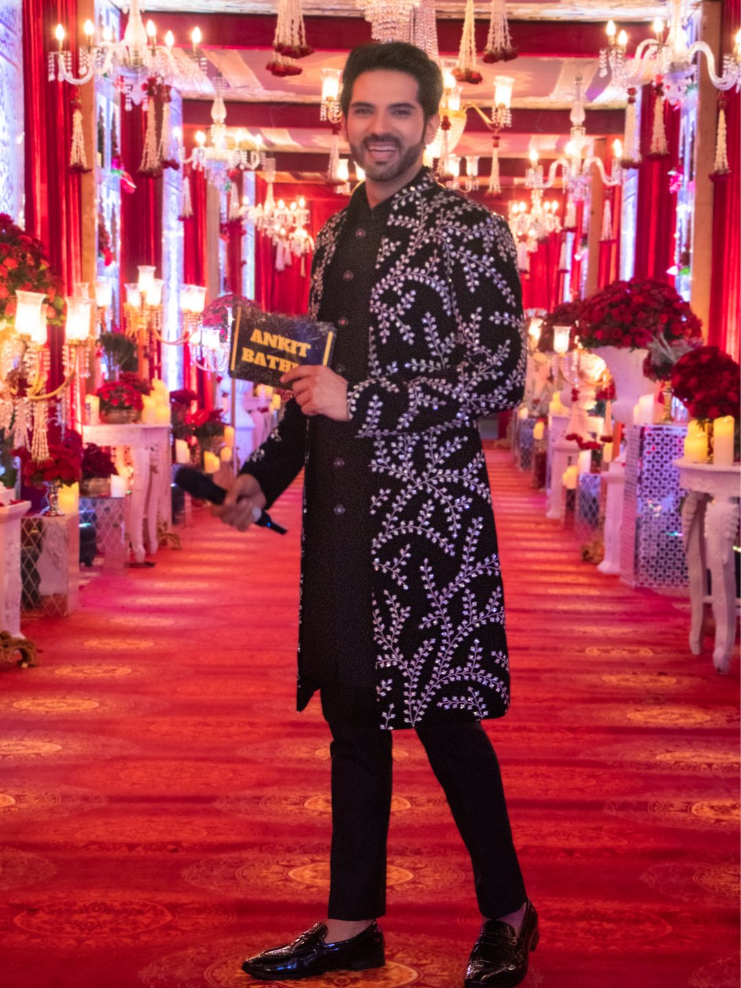 Black Embellished Indo-Western