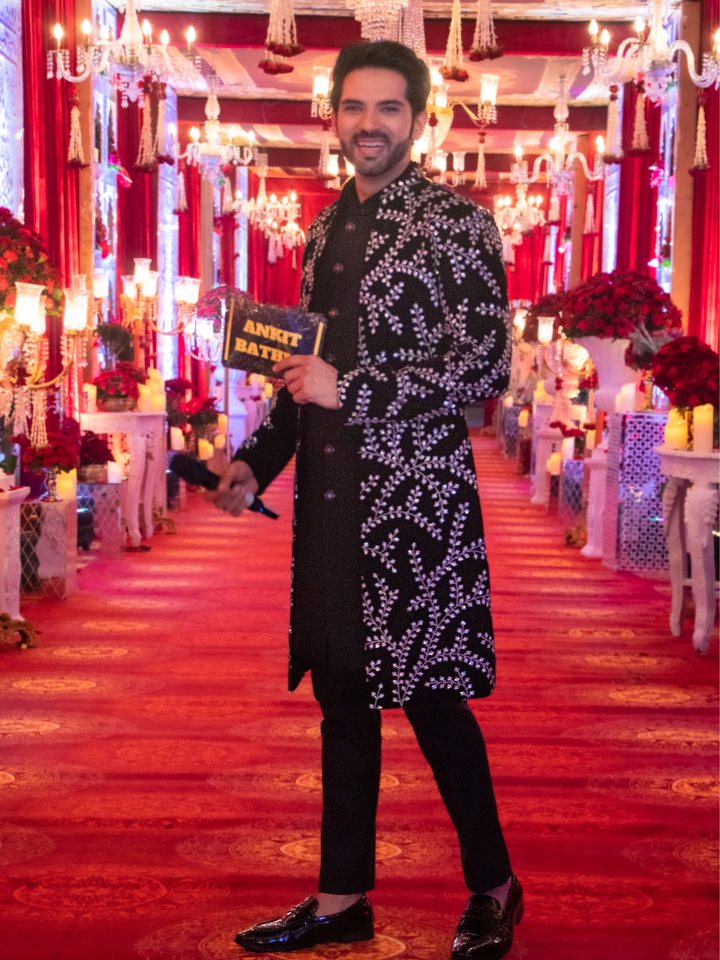 Black Embellished Indo-Western