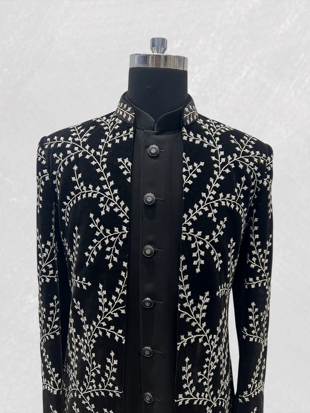 Black Embellished Indo-Western