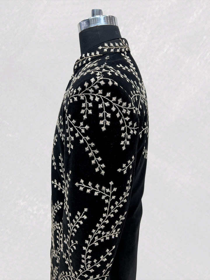 Black Embellished Indo-Western