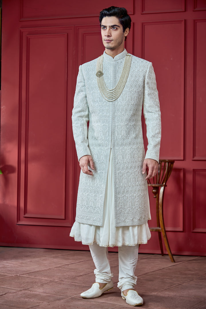Moonlit Ivory Sherwani Set