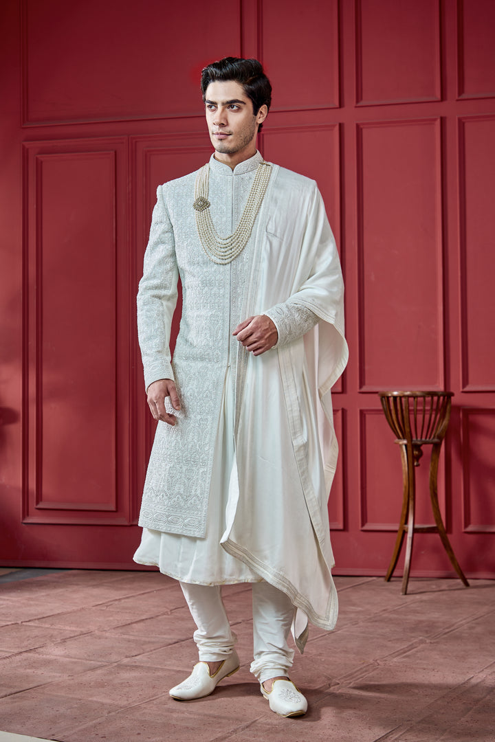 Moonlit Ivory Sherwani Set