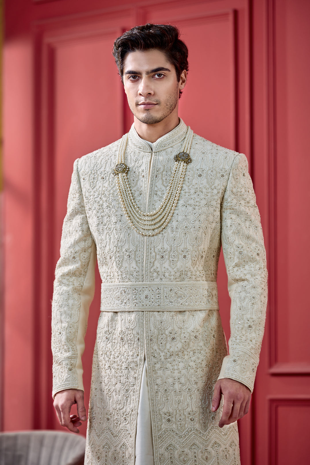 Golden Aura Sherwani Set