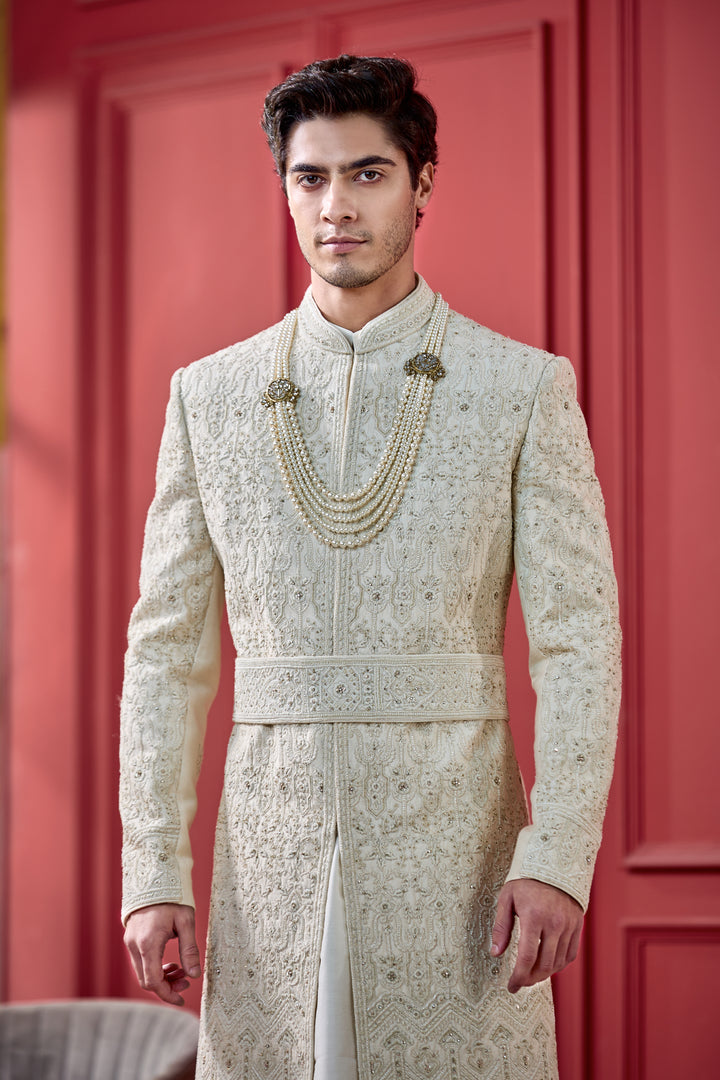 Golden Aura Sherwani Set