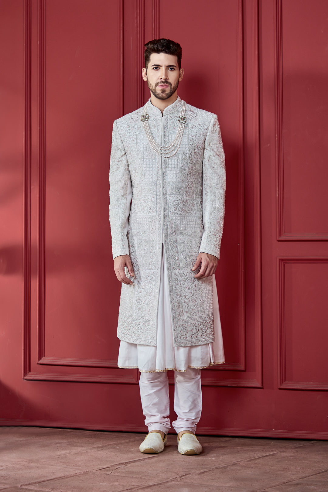 Soft Pink Sherwani Set