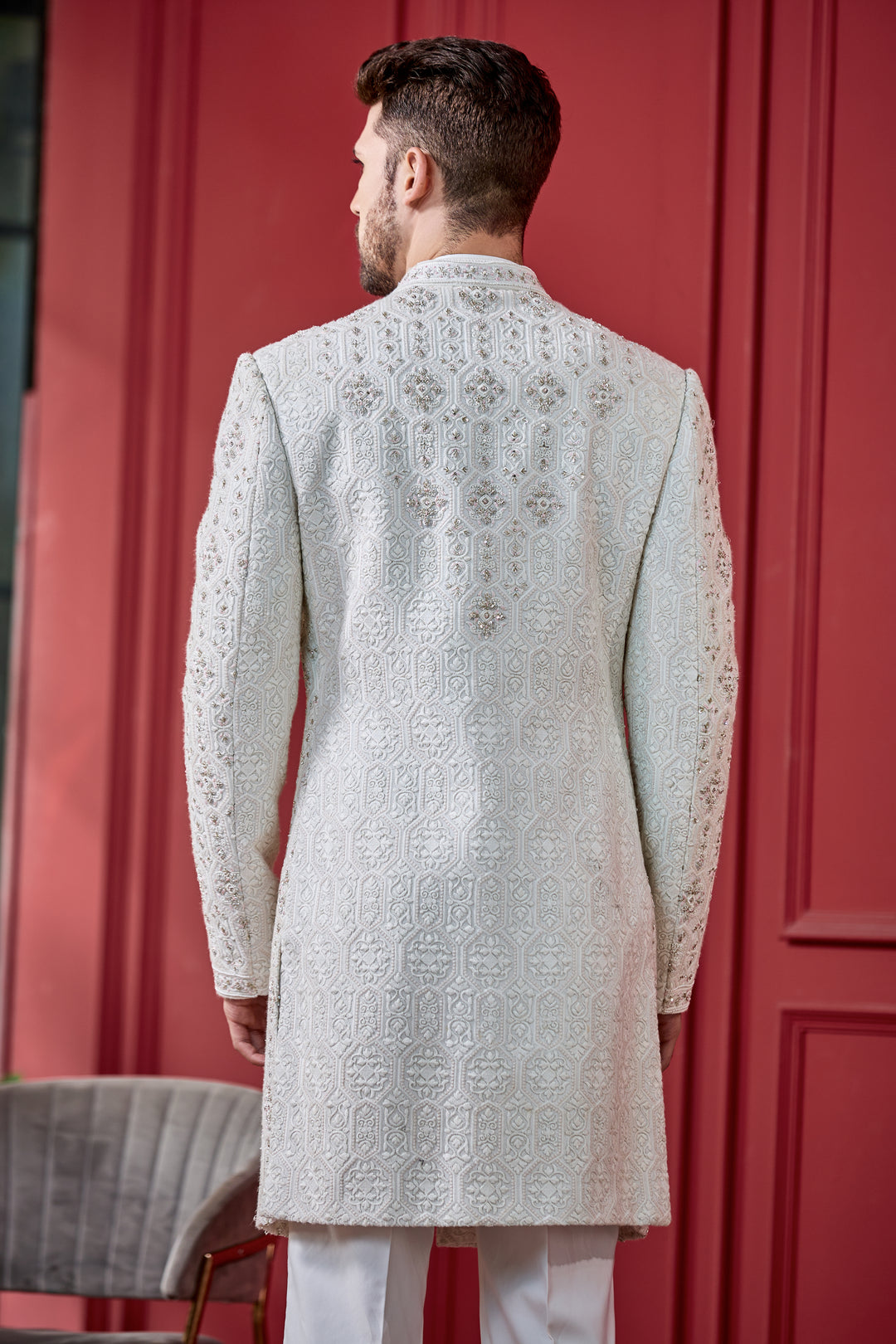 Ivory Grace Lucknowi Sherwani