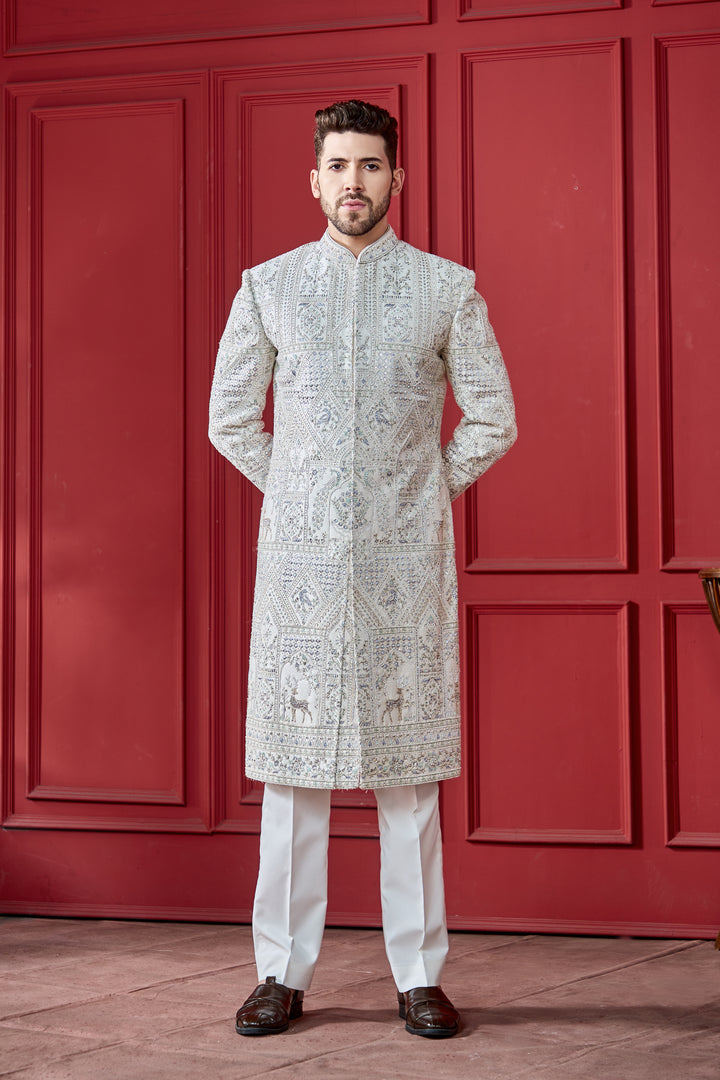 Frosted Fawn Sherwani Set