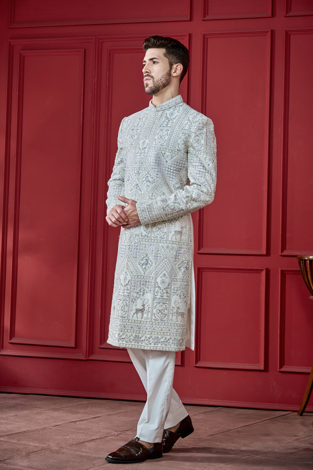 Frosted Fawn Sherwani Set