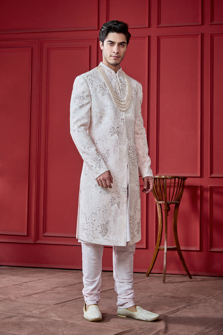 Blush Elegance Sherwani Set