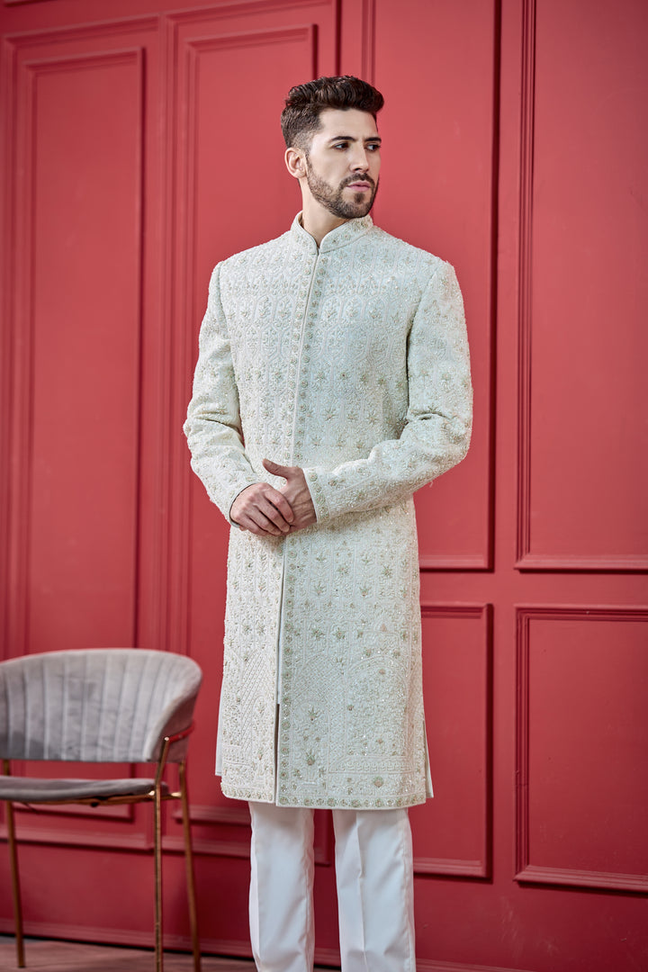 Ivory Serenity Embroidered Sherwani
