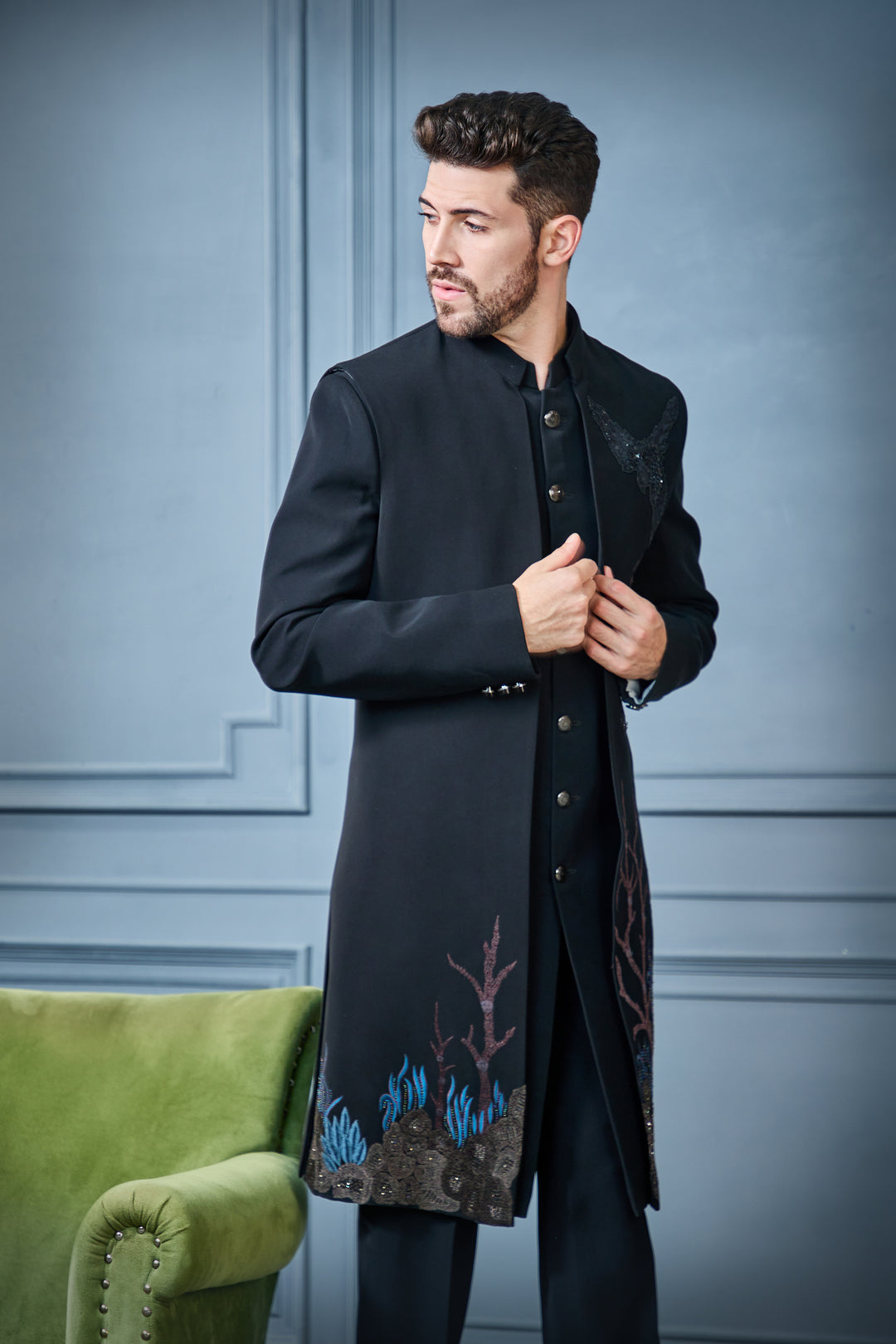 Black Forest Tale Indo-Western Set