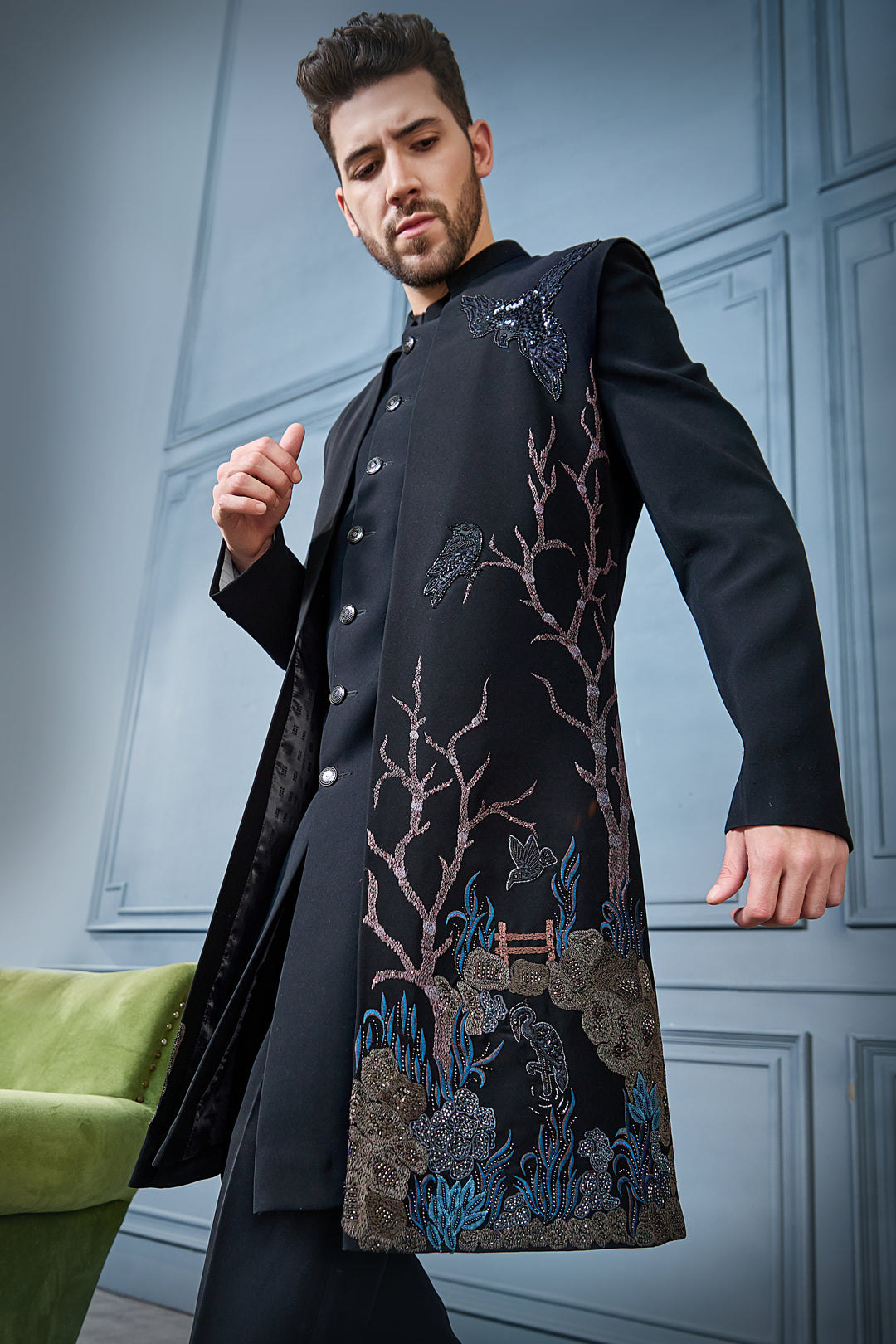 Black Forest Tale Indo-Western Set