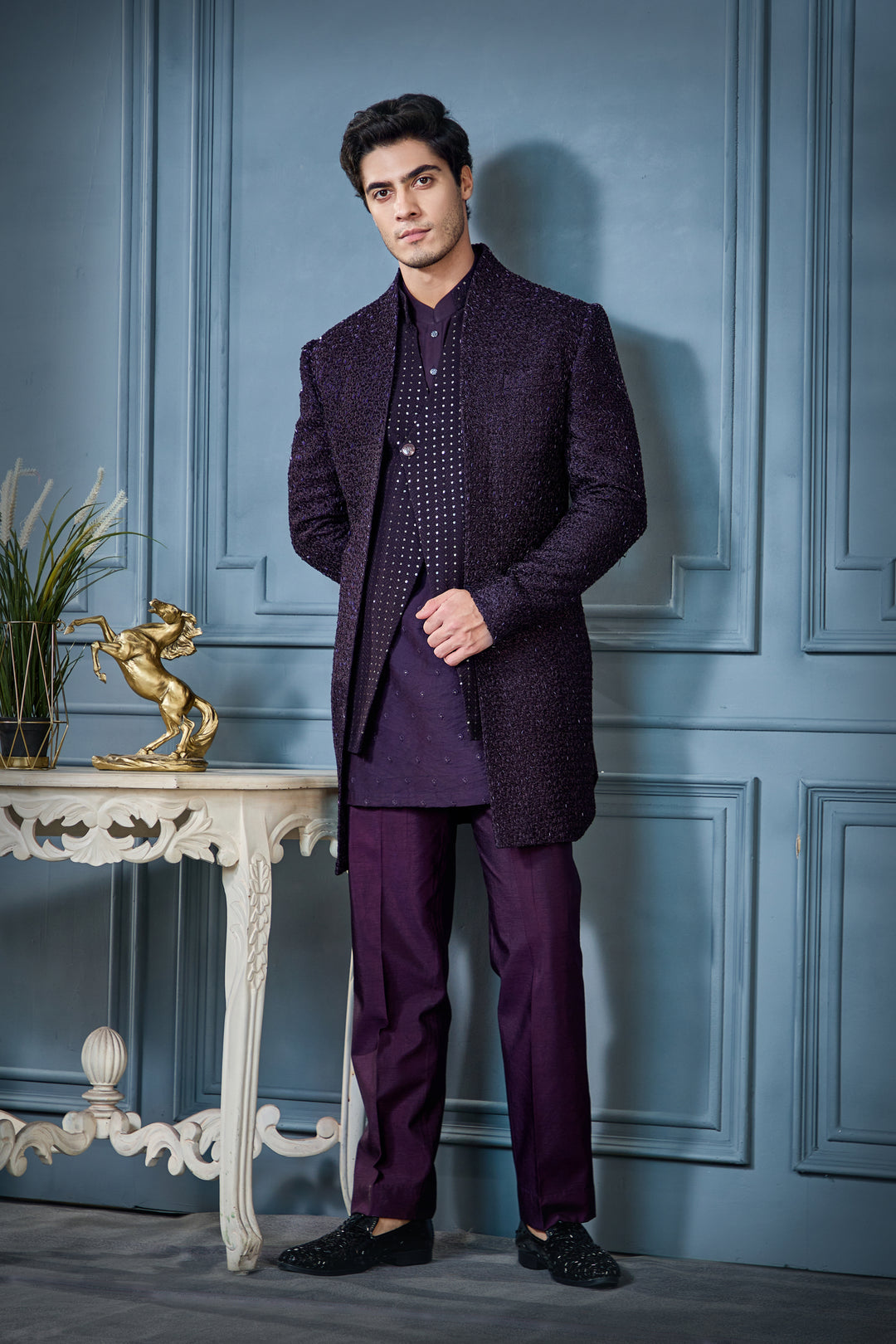 Royal Amethyst Indo-Western Set