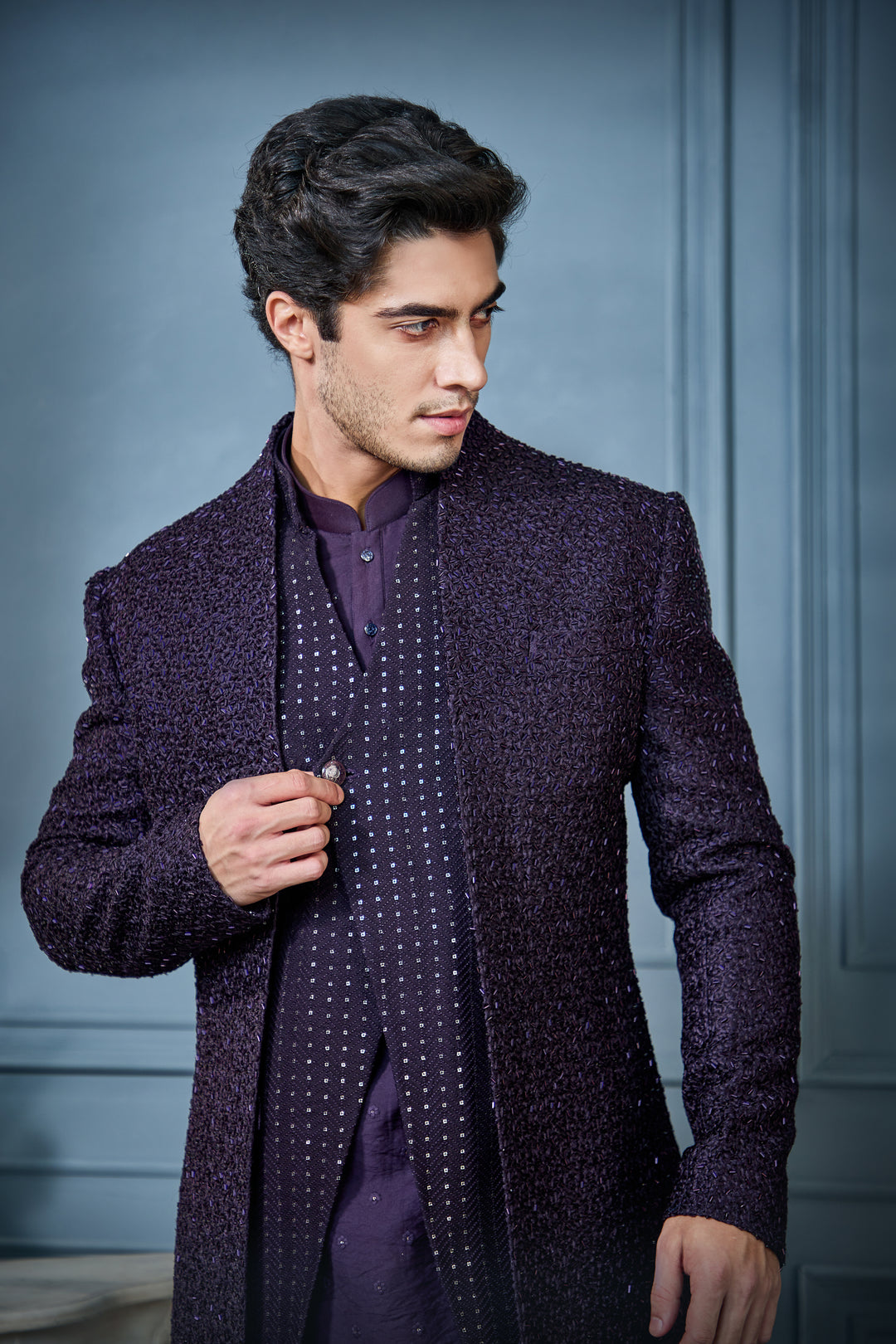 Royal Amethyst Indo-Western Set
