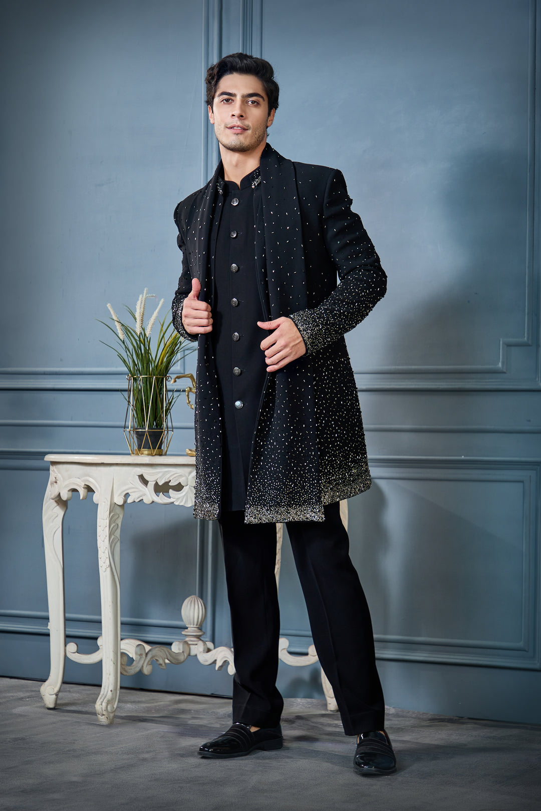 Black Radiance Indo-Western Set