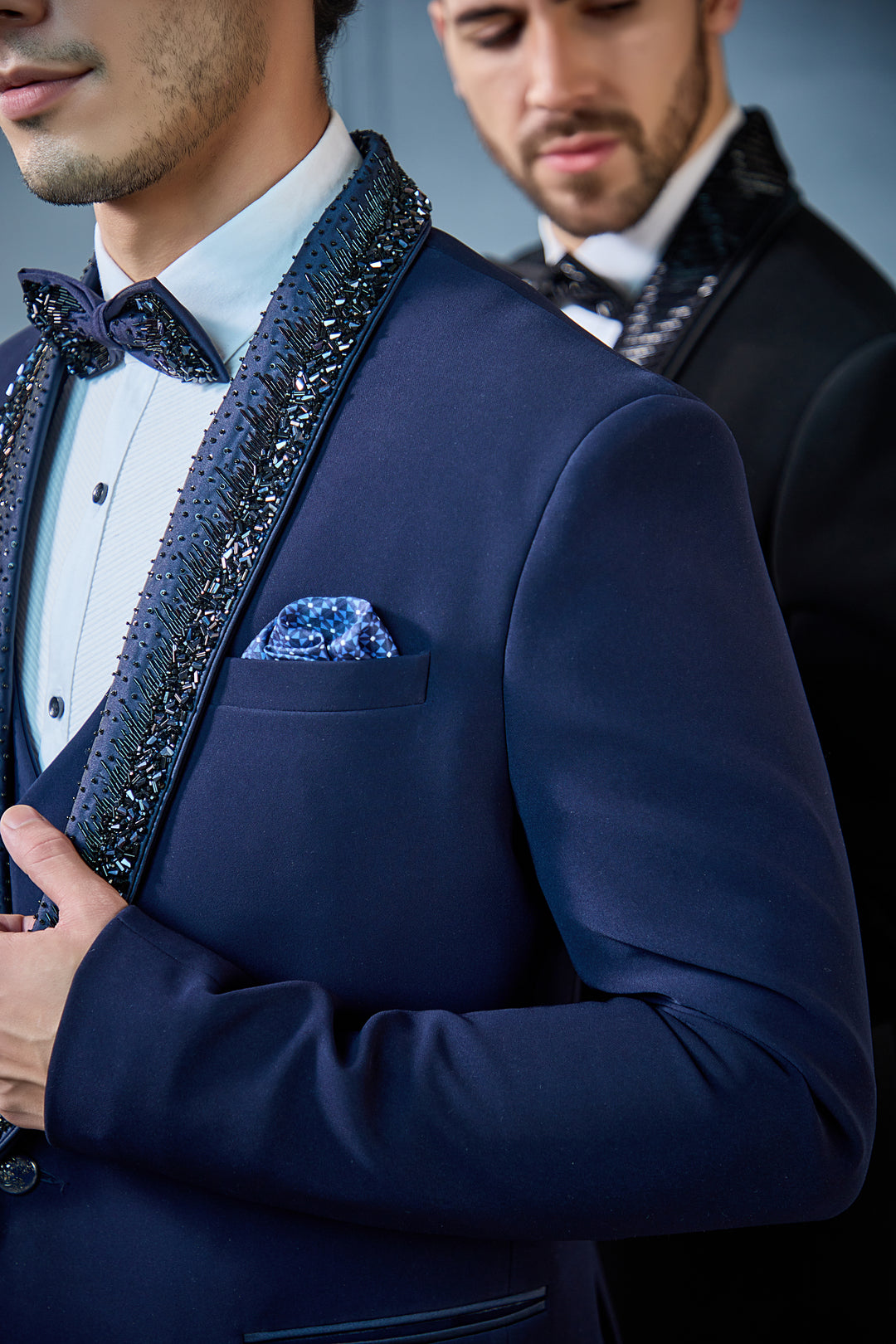Blue Stone Embellished Suit Set