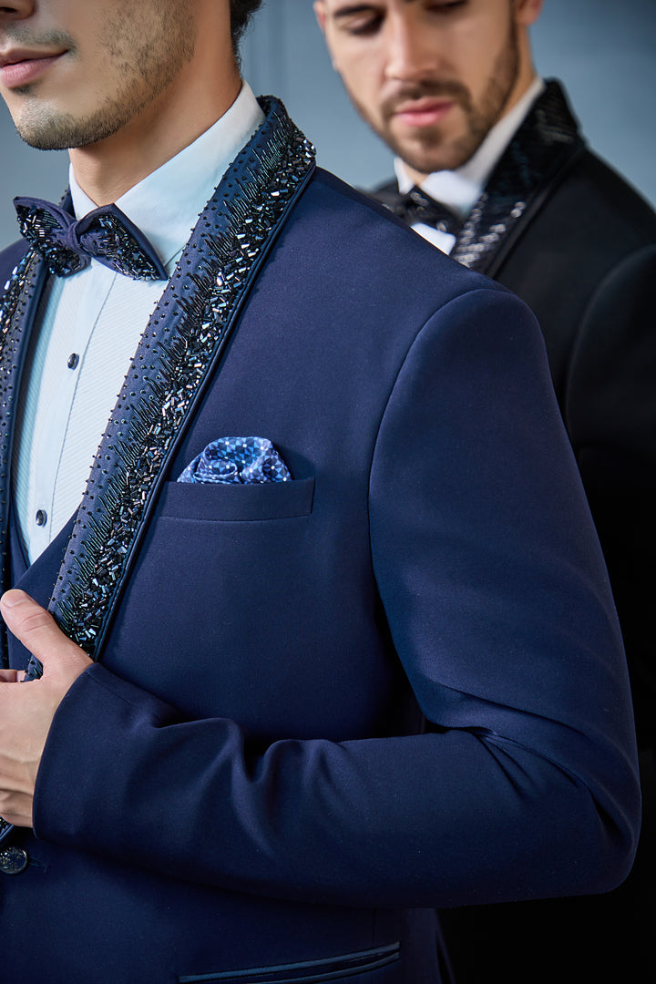 Blue Stone Embellished Suit Set