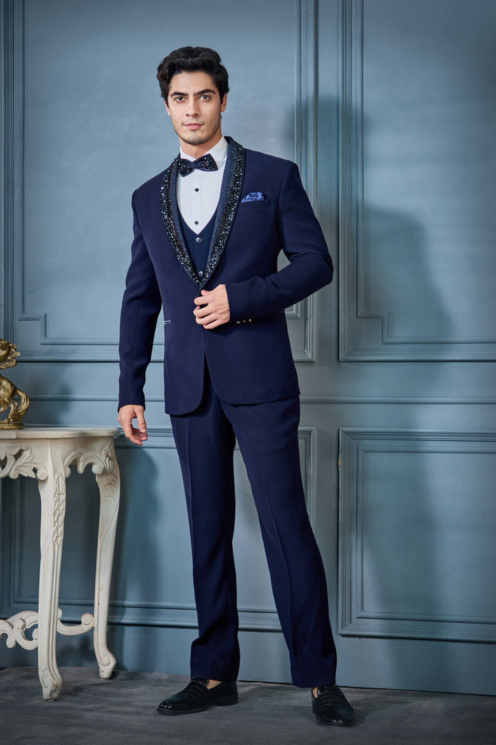 Blue Stone Embellished Suit Set