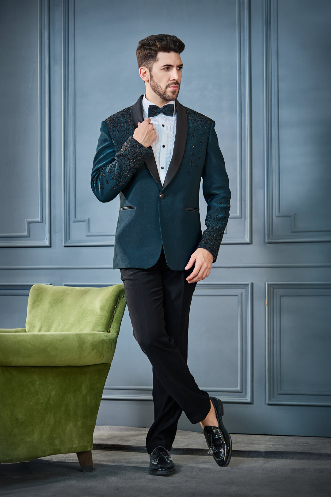 Teal Green Triad Suit Set