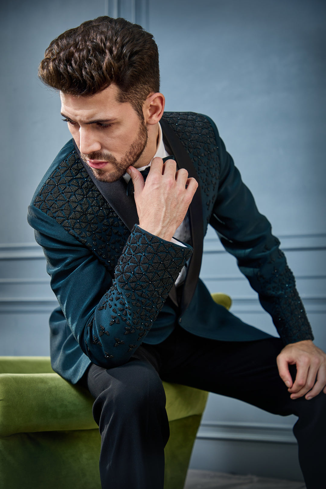 Teal Green Triad Suit Set