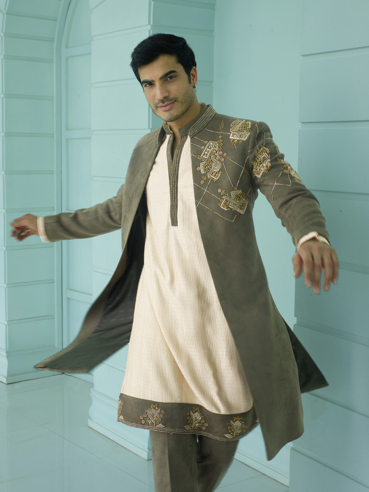 Olive Garden Embroidered Indo-Western
