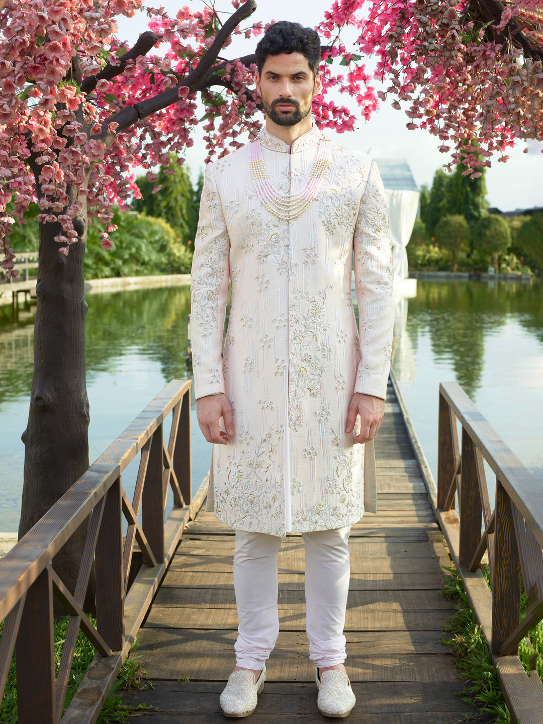 Luxe Pink Embroidered Sherwani