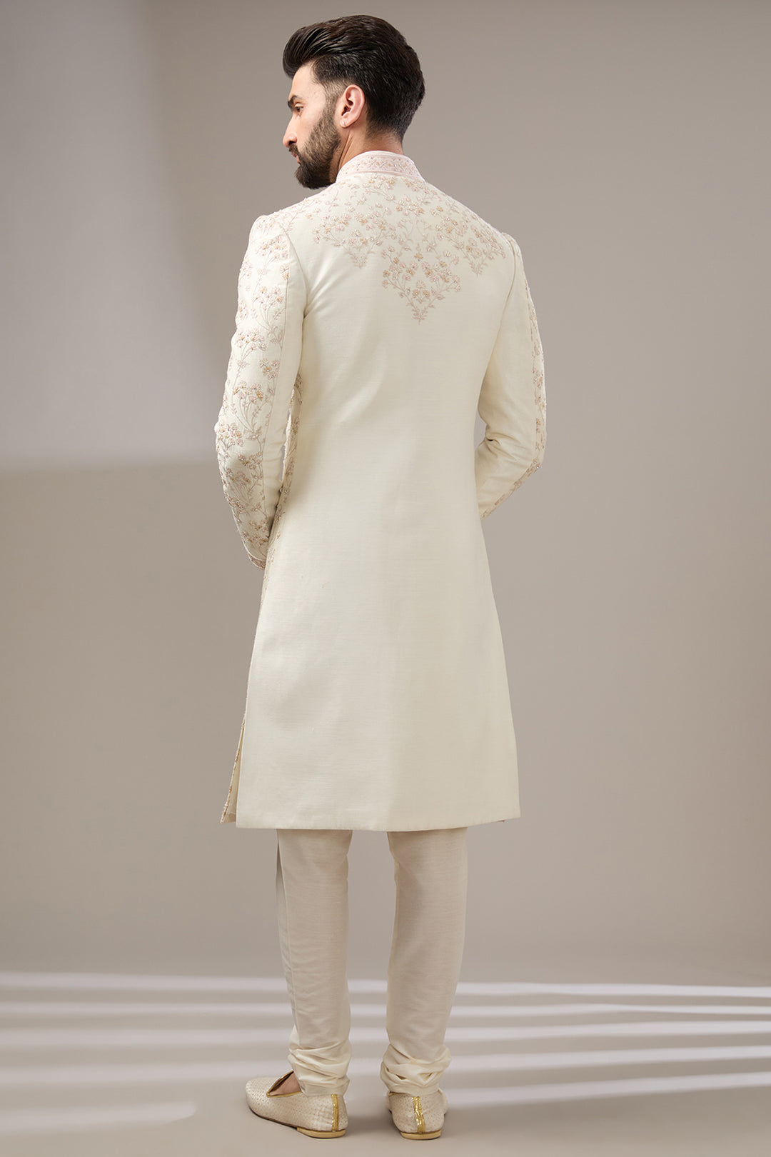 Pink Hue Ivory Sherwani