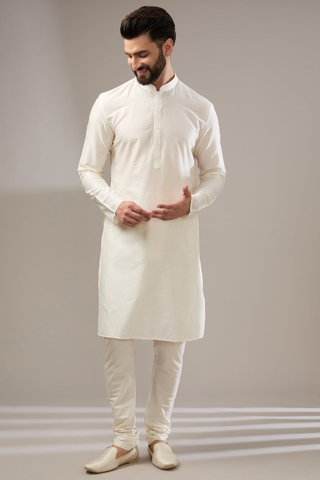 Pink Hue Ivory Sherwani