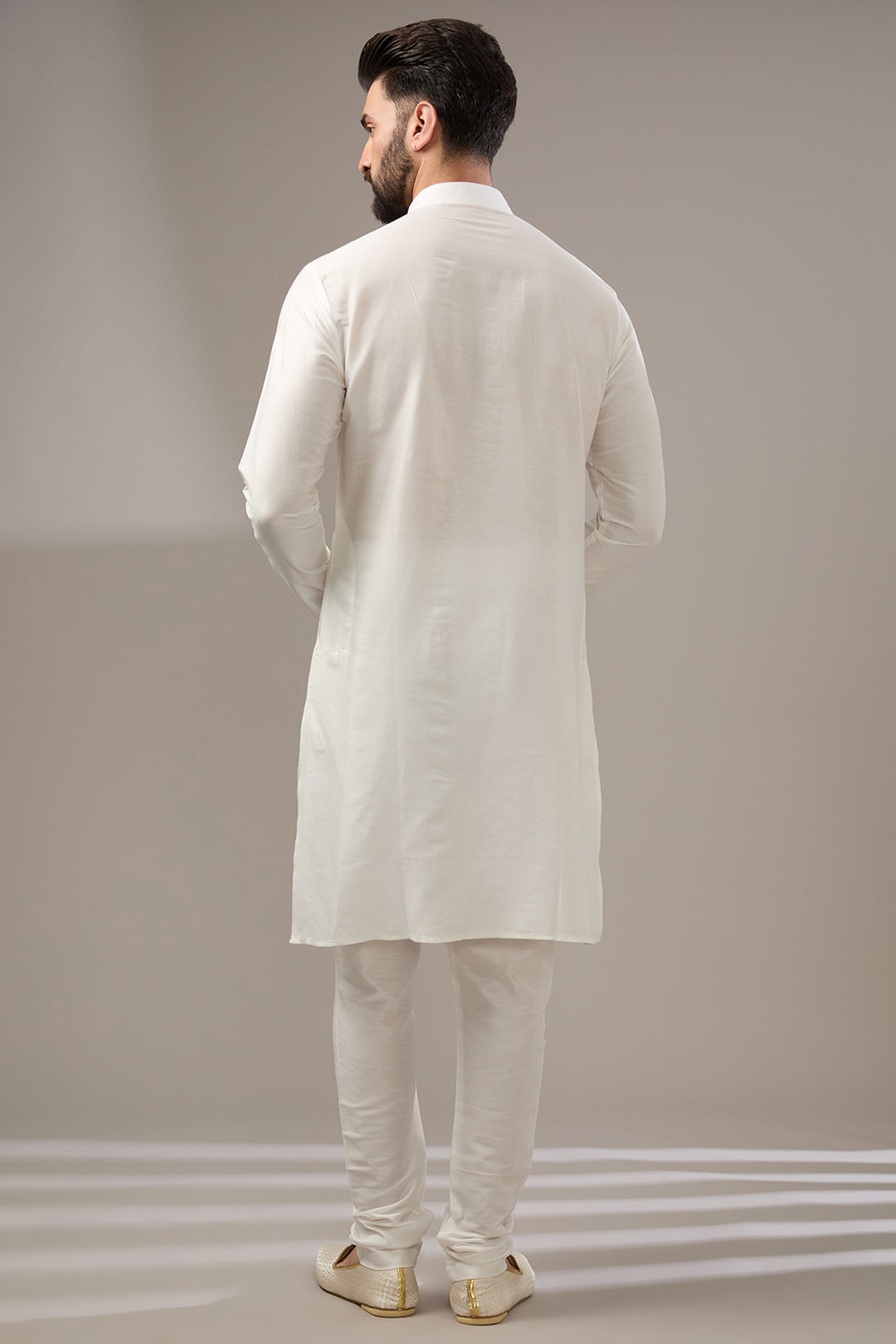 Ivory Jaal Work Sherwani Set