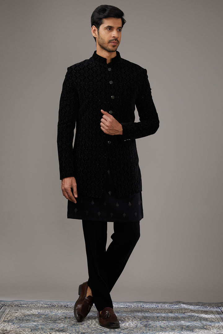 Regal Velvet Indo-Western Set