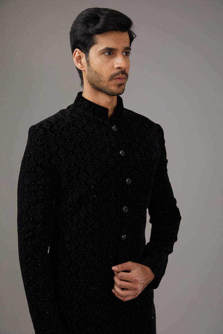 Regal Velvet Indo-Western Set