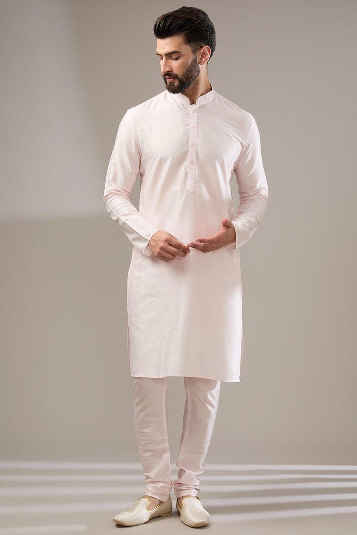 Pink Poth & Cutdana Sherwani Set