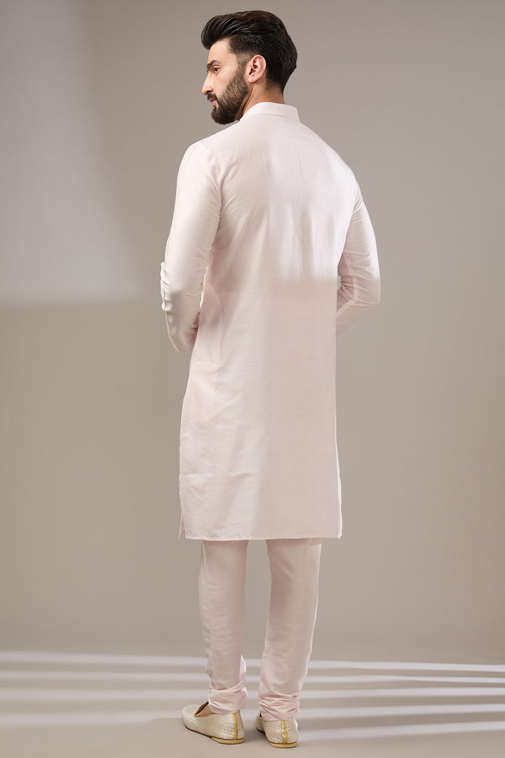 Pink Poth & Cutdana Sherwani Set