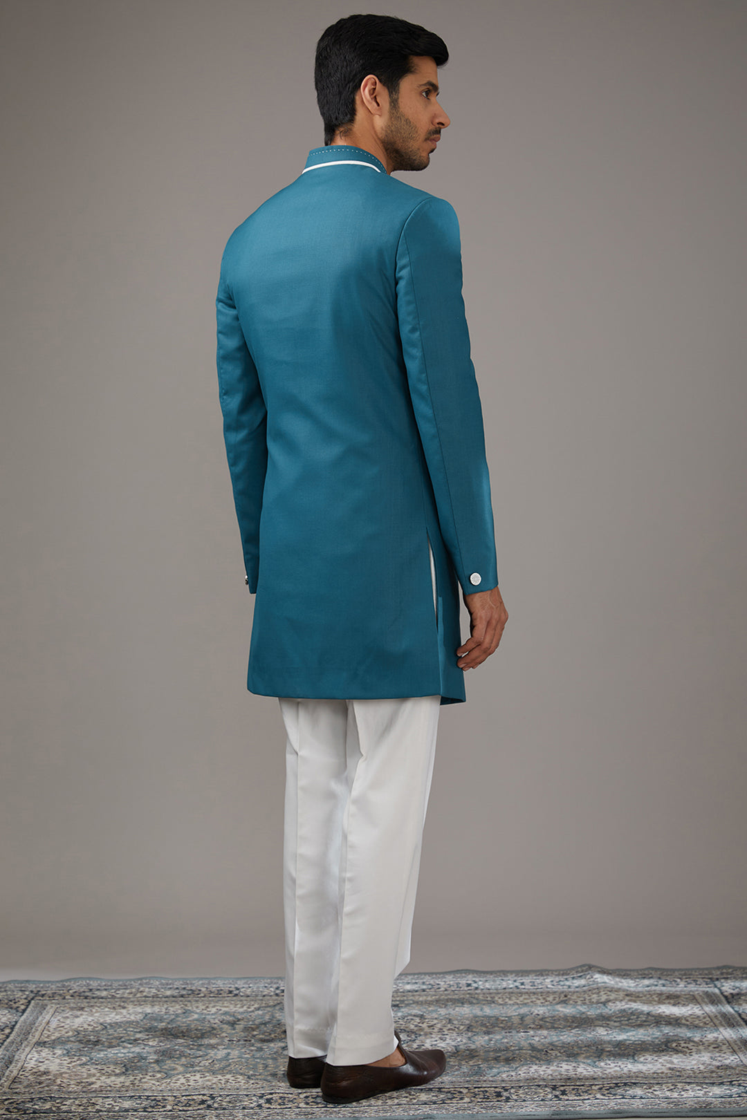 Classic Blue Indo-Western Set