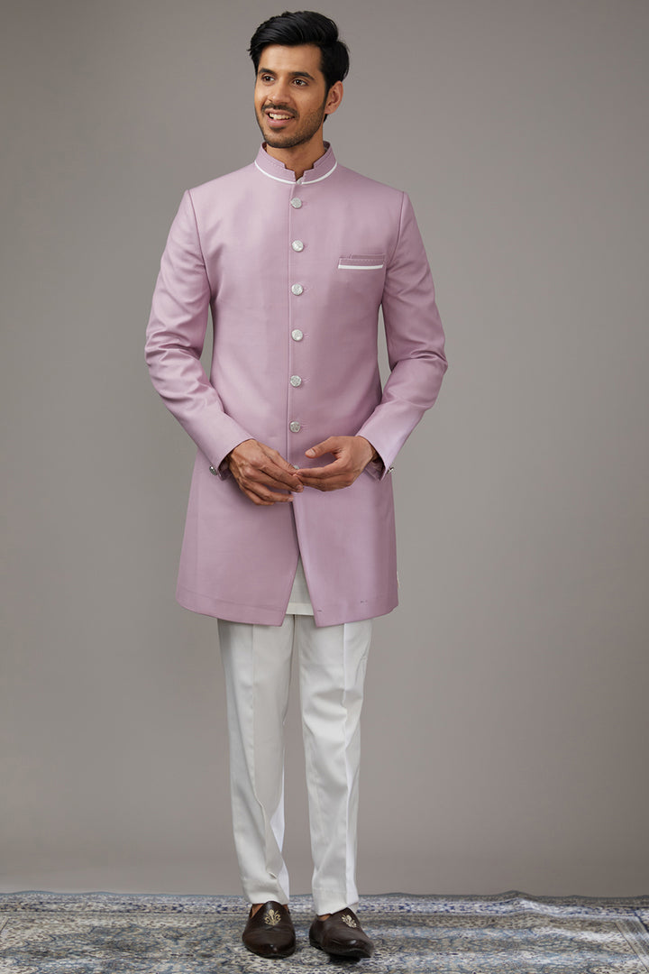Classic Lilac Indo-Western Set