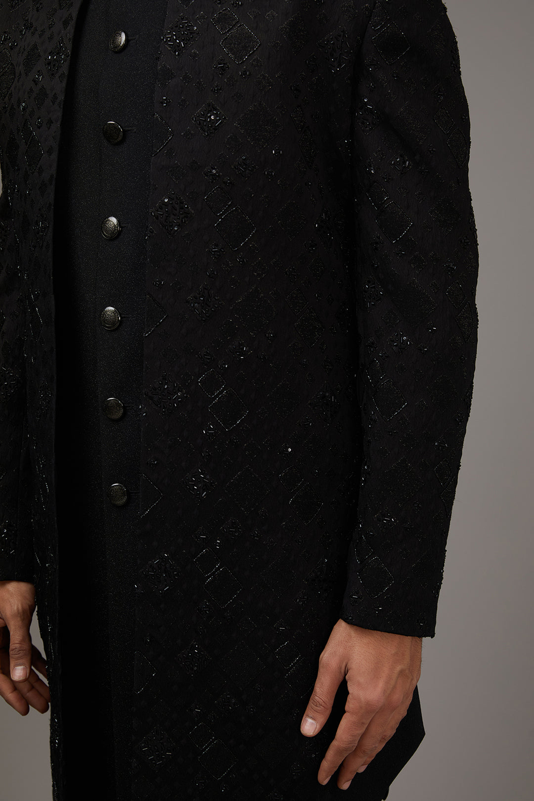 Regal Textured Fusion Indo-Western Set