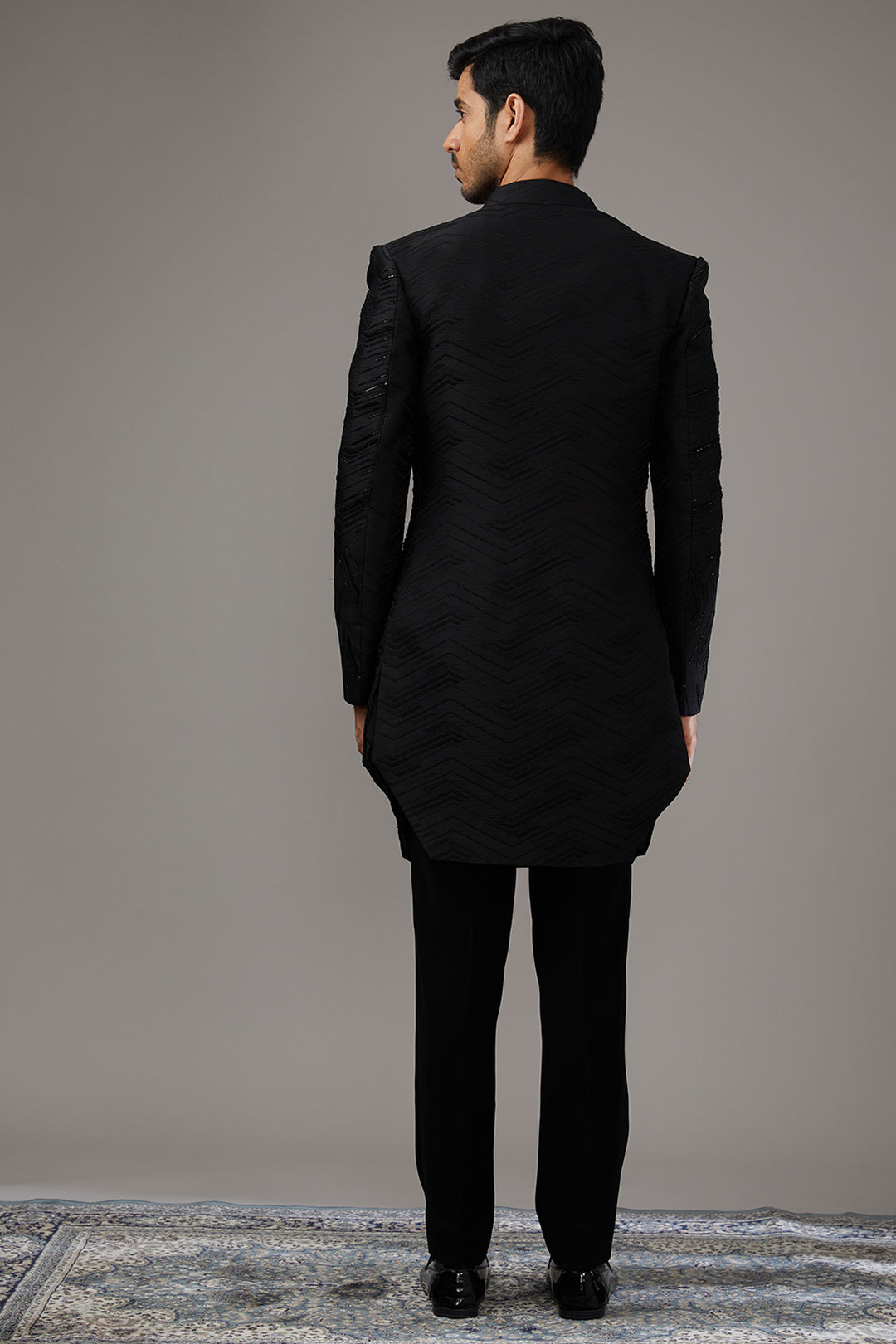 Geometric Textured Indo-Western Set