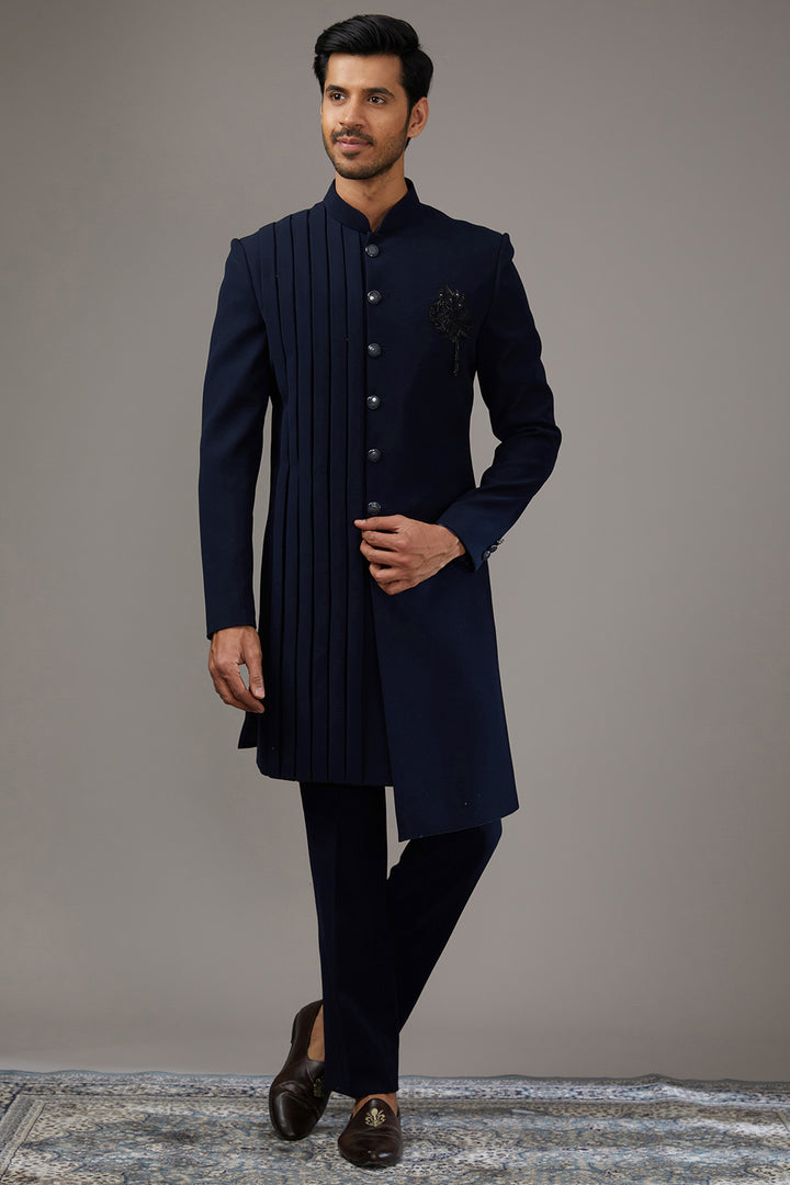 Navy Blue Elegance Indo-Western Set